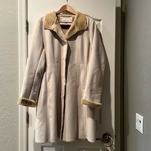 Calvin Klein faux suede/fur jacket